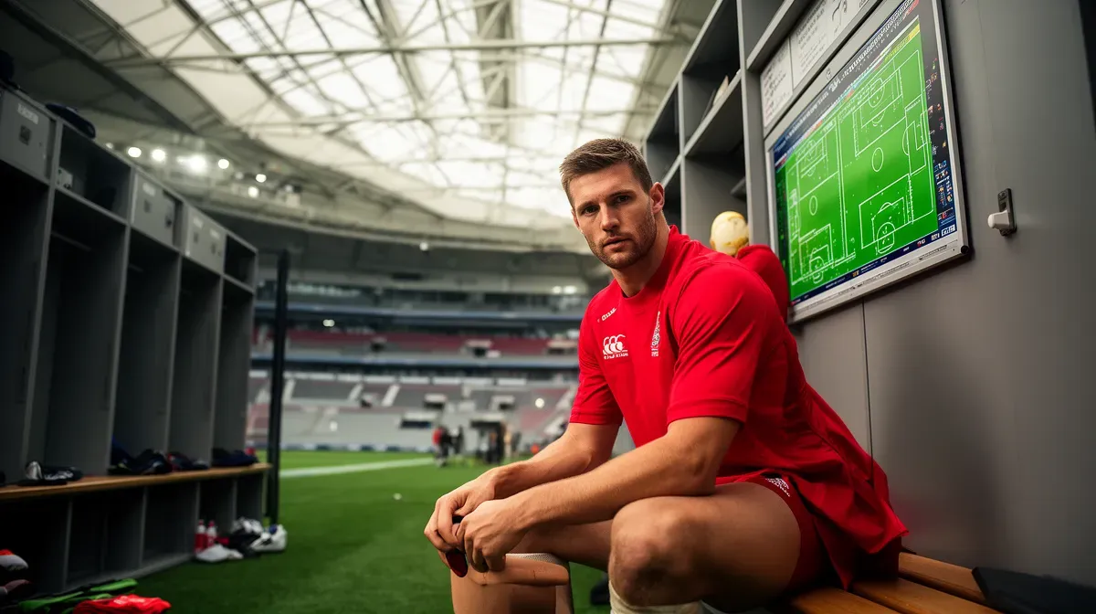 Antoine Dupont dans les vestiaires du Stade Toulousain, ambiance concentrée