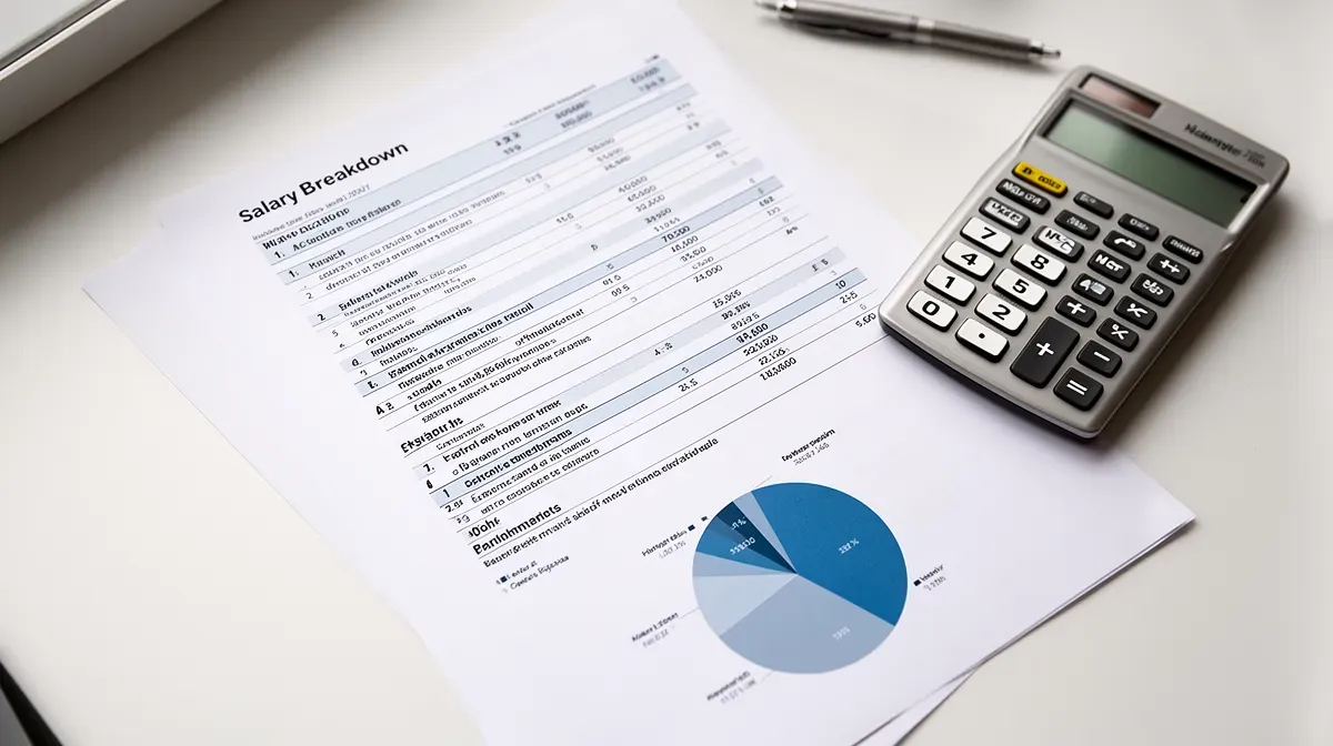 Décomposition du salaire avec calculatrice et graphique