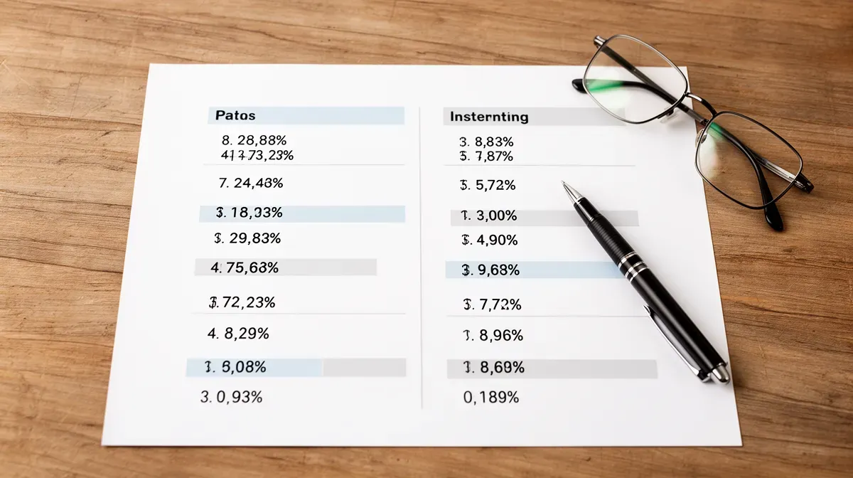 Comparaison de salaires avec tableau et stylo