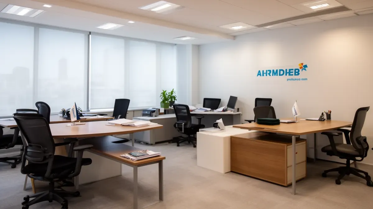 Bureau moderne du Rassemblement National, espace de travail politique