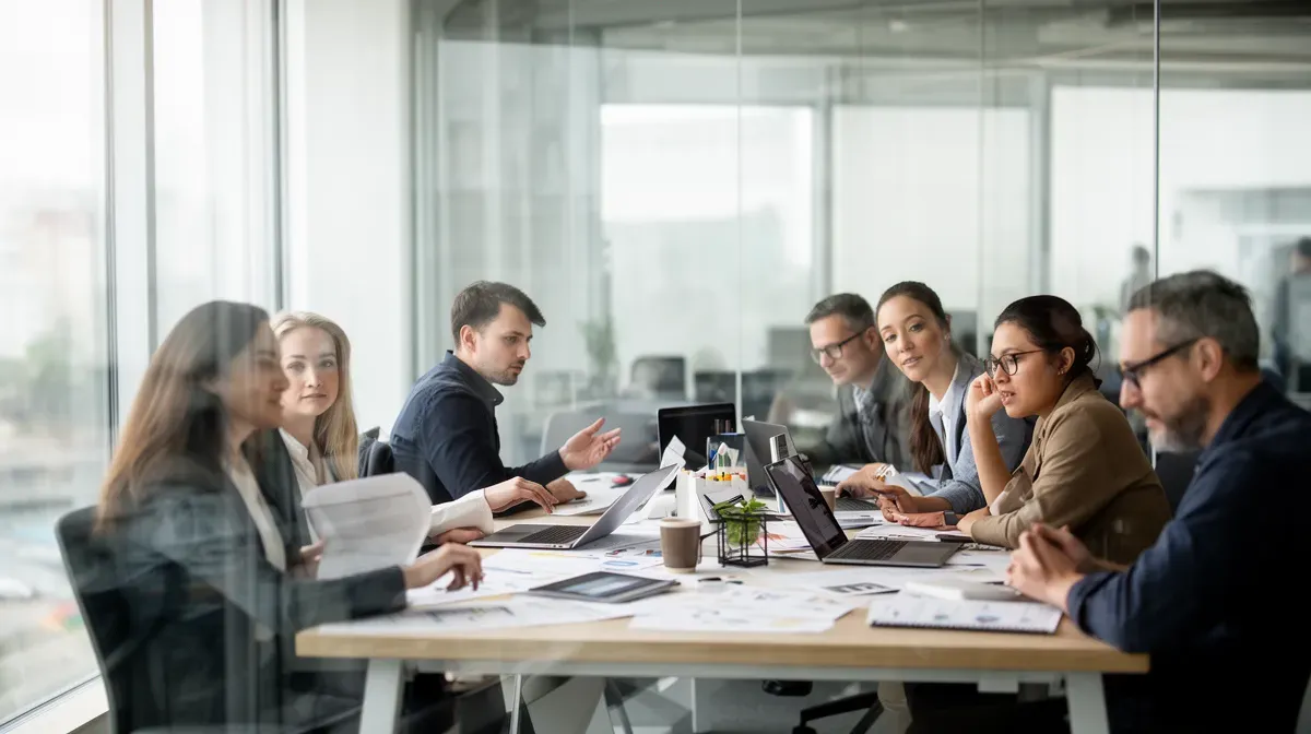 Bureau moderne de la société Bump, équipe travaillant sur des projets créatifs
